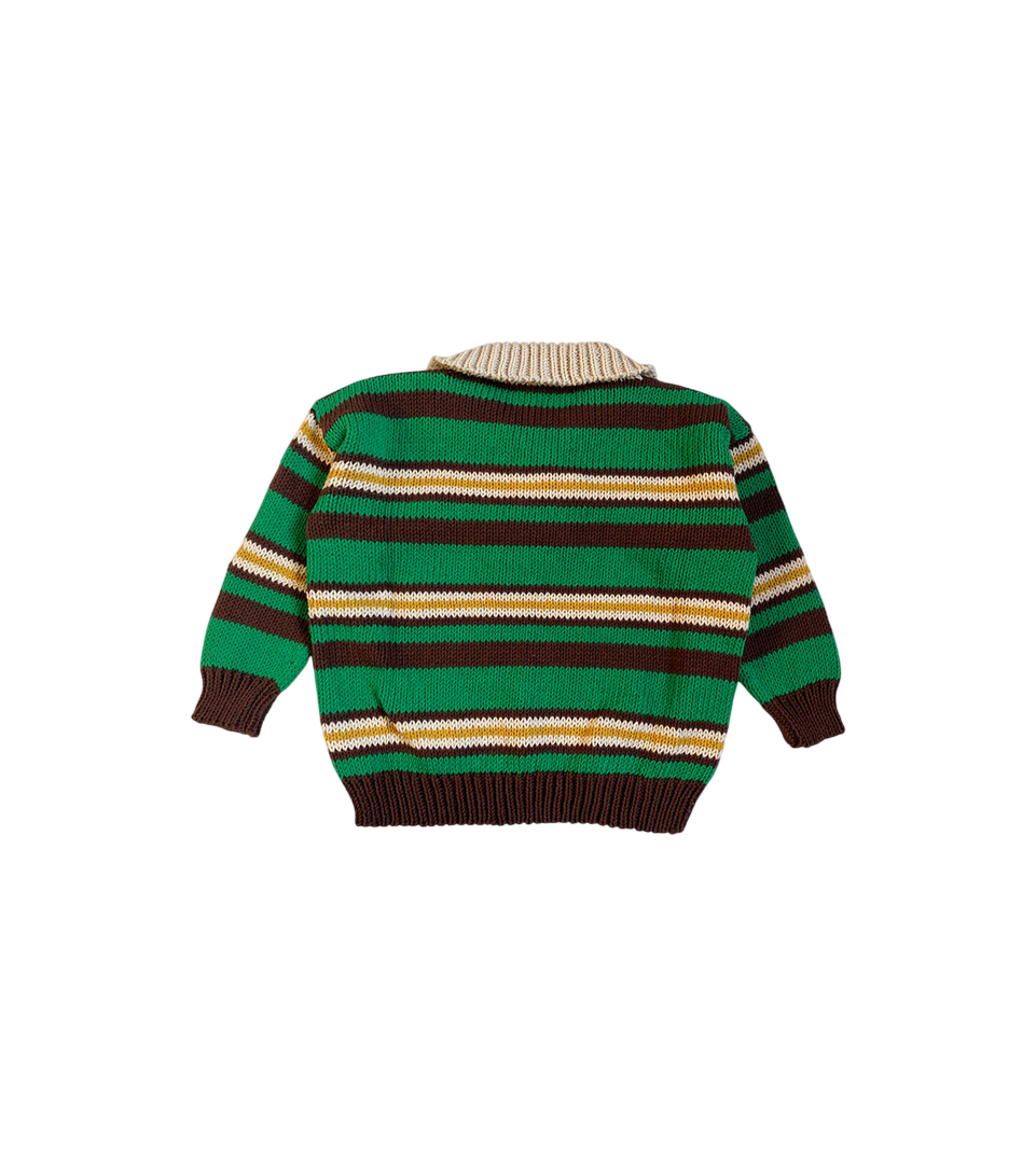 Green Striped Long-Sleeve T-Shirt