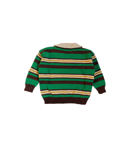 Green Striped Long-Sleeve T-Shirt