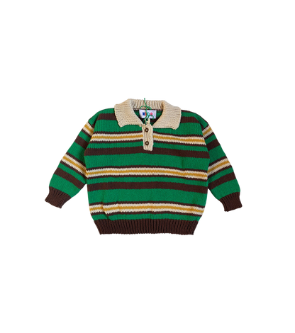 Green Striped Long-Sleeve T-Shirt