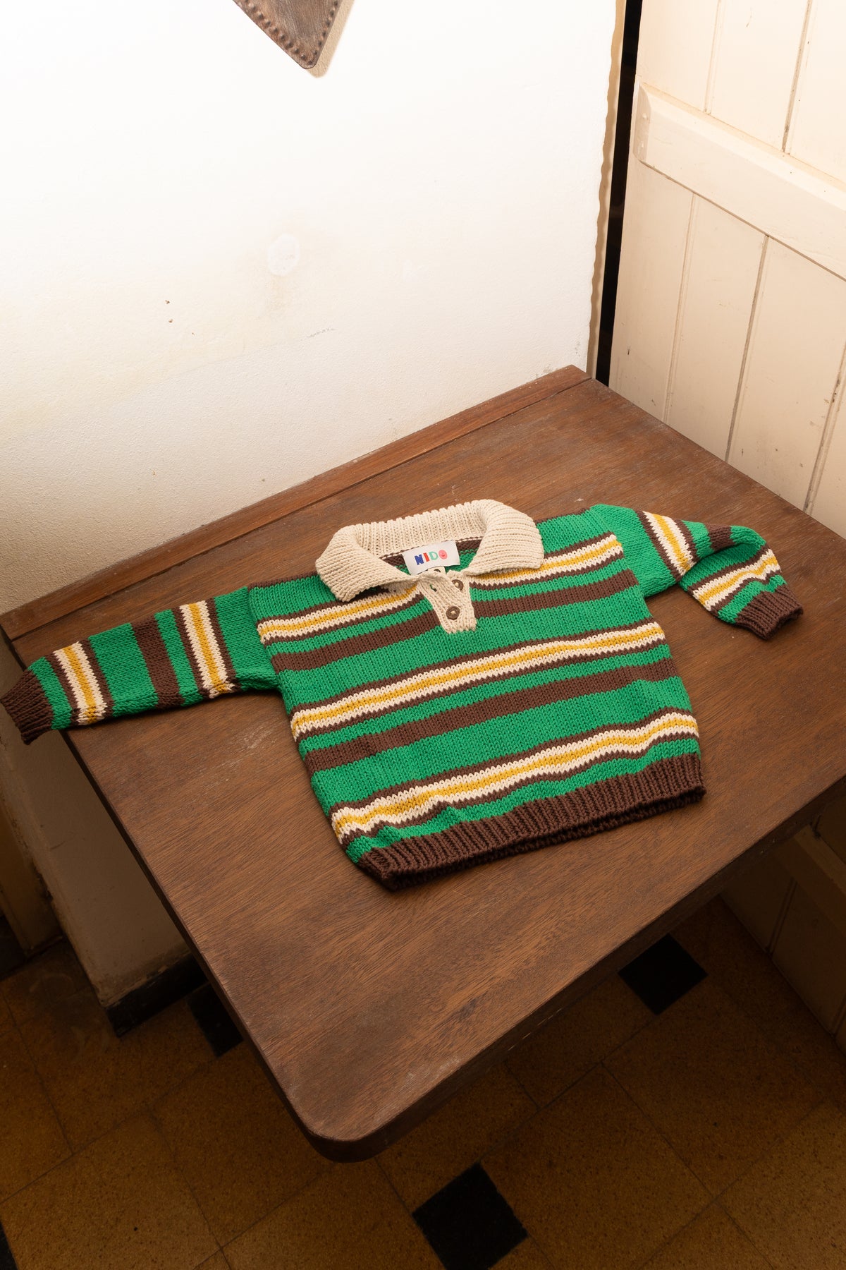 Green Striped Long-Sleeve T-Shirt